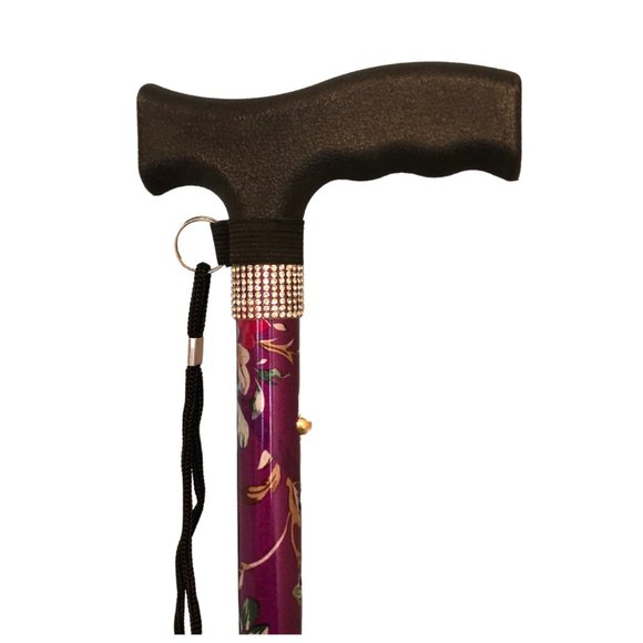 Purple Floral Diamond Cane - Picture 2 of 7